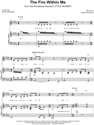 Jason Howland - The Fire Within Me - from the musical Little Women - Sheet Music (Digital Download)