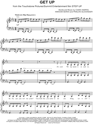 Image of Ciara Get Up Sheet Music Digital Download 