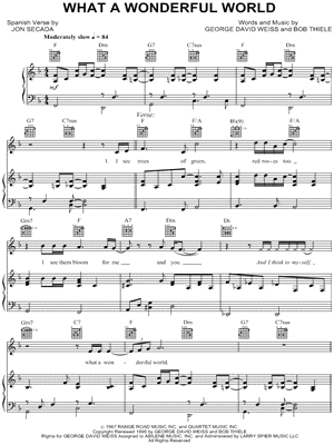 What a Wonderful World Sheet Music by Jim Brickman - Piano/Vocal/Guitar, Singer Pro