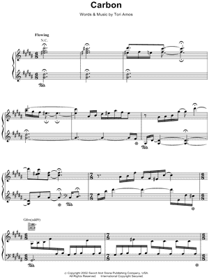 Carbon Sheet Music by Tori Amos - Piano/Vocal/Guitar, Singer Pro