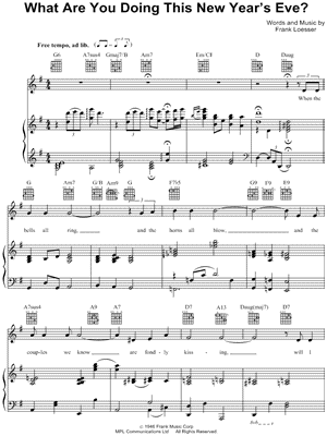 What Are You Doing This New Year's Eve? Sheet Music by Rufus Wainwright - Piano/Vocal/Guitar, Singer Pro