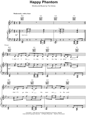 Happy Phantom Sheet Music by Tori Amos - Piano/Vocal/Guitar