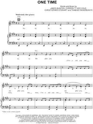 Justin Bieber Music on Image Of Justin Bieber   One Time Sheet Music   Download   Print