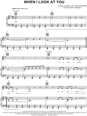Miley Cyrus   on Image Of Miley Cyrus   When I Look At You Sheet Music   Download