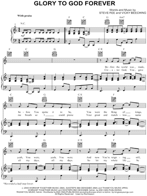 Glory To God, Forever Sheet Music by Fee - Piano/Vocal/Guitar