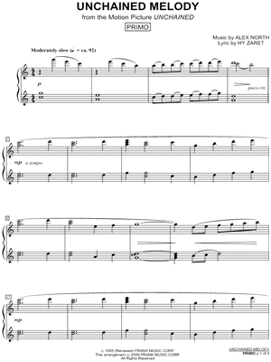 Unchained Melody Sheet Music by The Righteous Brothers - Instrumental Duet