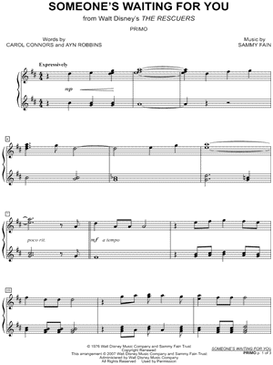 Someone's Waiting for You Sheet Music by Sammy Fain - Instrumental Duet