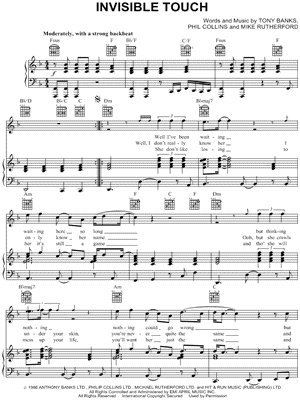 Genesis - Invisible Touch - Sheet Music (Digital Download)