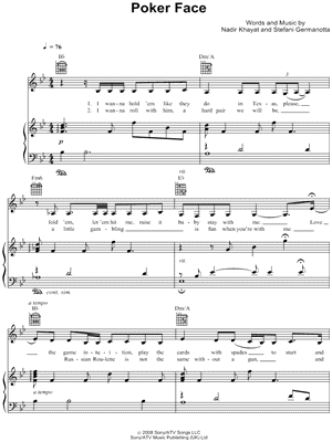 Poker face by glee
