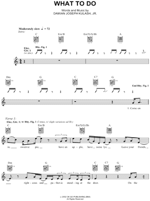 What To Do Sheet Music by OK Go - Authentic Guitar TAB, Guitar TAB Transcription/Authentic Guitar TAB;Guitar TAB Transcription