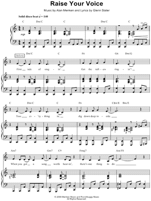 Alan Menken - Raise Your Voice - Sheet Music (Digital Download)