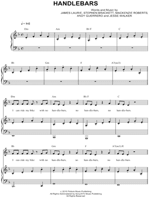 Handlebars Sheet Music by Flobots - Piano/Vocal/Chords, Singer Pro