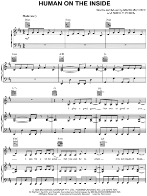 The Pretenders - Human (On The Inside) - Sheet Music (Digital Download)