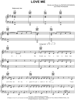 Love Me Sheet Music by Justin Bieber - Piano/Vocal/Guitar