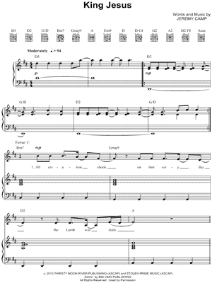 King Jesus Sheet Music by Jeremy Camp - Piano/Vocal/Guitar, Singer Pro