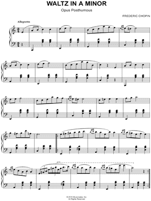 Waltz in A Minor No. 19, op. posthumous.