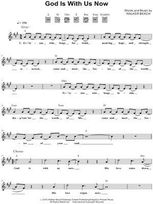 God Is With Us Now Sheet Music by Gateway Worship - Leadsheet