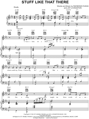 Stuff Like That There Sheet Music by Bette Midler - Piano/Vocal/Guitar, Singer Pro