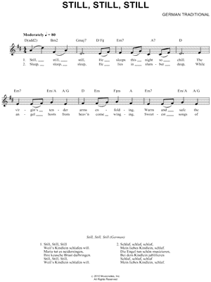 Still, Still, Still Sheet Music by Traditional German Carol - Leadsheet