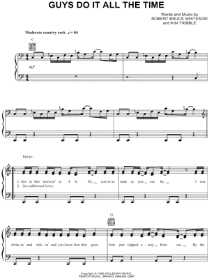 Guys Do It All the Time Sheet Music by Mindy McCready - Easy Piano