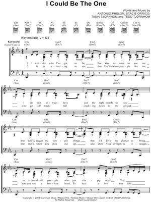 I Could Be the One Sheet Music by Stacie Orrico - Piano/Vocal/Guitar