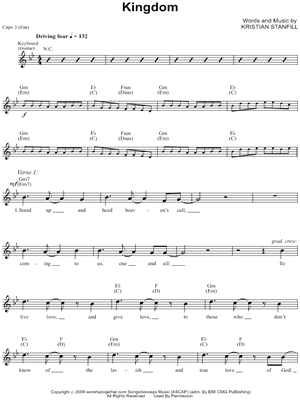 Kingdom Sheet Music by Kristian Stanfill - Leadsheet