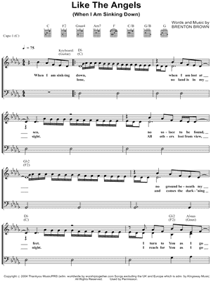 Like the Angels Sheet Music by Brenton Brown - Piano/Vocal/Guitar