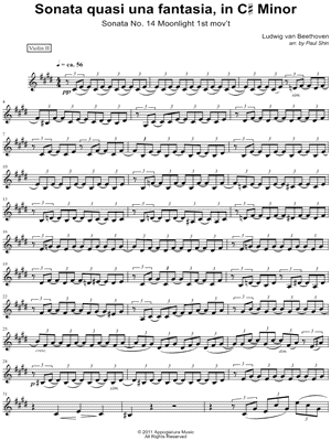moonlight sonata  notes