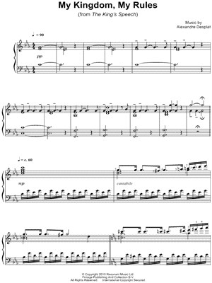Alexandre Desplat - My Kingdom, My Rules - from The King's Speech - Sheet Music (Digital Download)