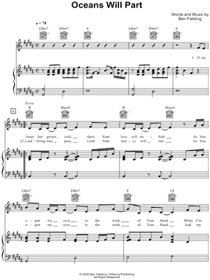 Oceans Will Part Sheet Music by Hillsong - Piano/Vocal/Guitar