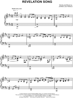 Revelation Song Sheet Music by Gateway Worship - Piano Solo