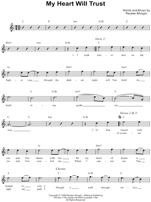 My Heart Will Trust Sheet Music by Hillsong - Leadsheet