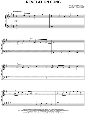 Revelation Song Sheet Music by Gateway Worship - Easy Piano