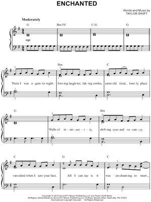 taylor swift enchanted sheet music. Image of Taylor Swift - Enchanted Sheet Music (Digital Download)
