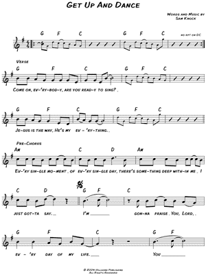 Get Up and Dance Sheet Music by Hillsong Kids - Leadsheet