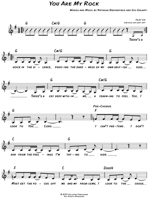 You Are My Rock Sheet Music by Hillsong London - Leadsheet
