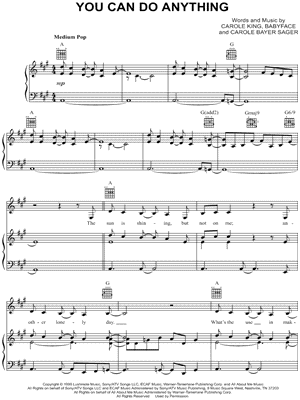 You Can Do Anything Sheet Music by Carole King - Piano/Vocal/Guitar