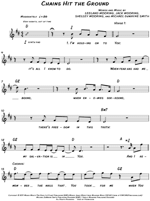 Chains Hit the Ground Sheet Music by Leeland - Leadsheet