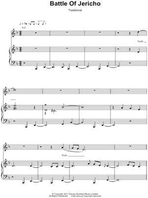 Joshua Fit the Battle of Jericho Sheet Music by Hugh Laurie - Piano/Vocal/Guitar, Singer Pro