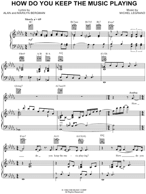 How Do You Keep the Music Playing? Sheet Music by Tony Bennett - Piano/Vocal/Guitar, Singer Pro
