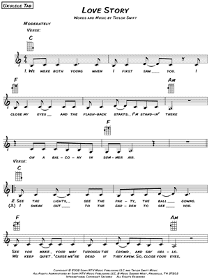 Love Story Taylor Swift Chords on Image Of Taylor Swift   Love Story Sheet Music   Download   Print