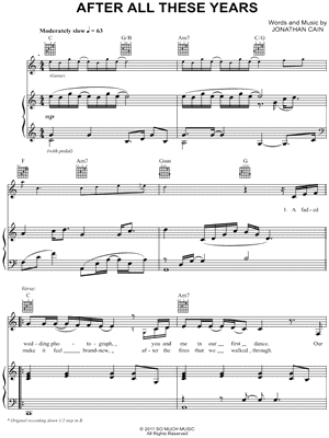 After All These Years By The Journey Lyrics Guitar Chords