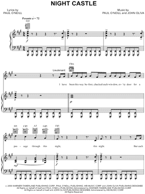 Night Castle Sheet Music by Trans-Siberian Orchestra - Piano/Vocal/Guitar, Singer Pro