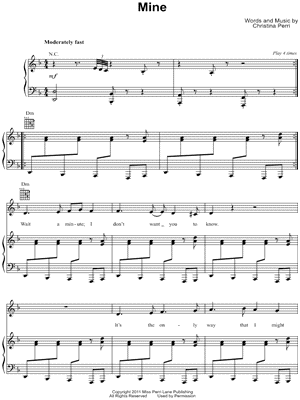 Mine Sheet Music by Christina Perri - Piano/Vocal/Guitar