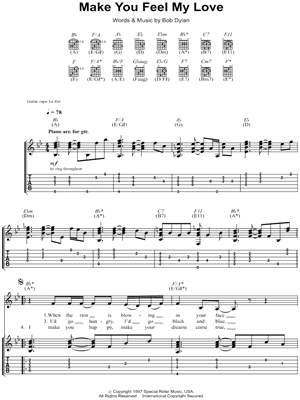 Make You Feel My Love Sheet Music by Adele - Guitar TAB