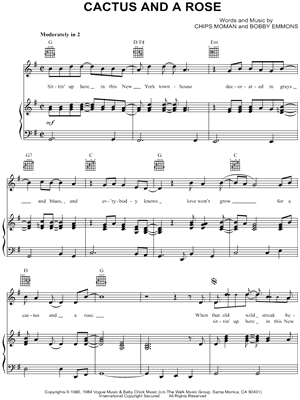 Cactus and a Rose Sheet Music by Gary Stewart - Piano/Vocal/Guitar
