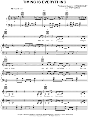 Timing Is Everything Sheet Music by Trace Adkins - Piano/Vocal/Guitar
