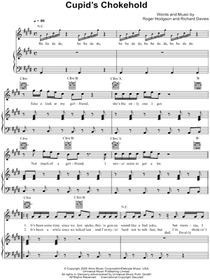 Cupid's Chokehold Sheet Music by Gym Class Heroes - Piano/Vocal/Guitar, Singer Pro