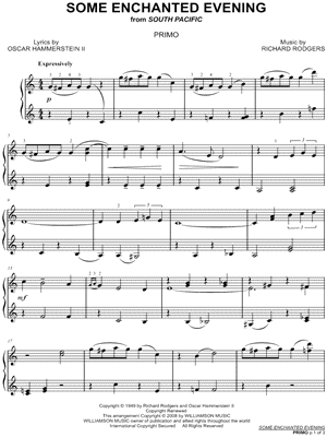 Some Enchanted Evening Sheet Music from South Pacific - Instrumental Parts