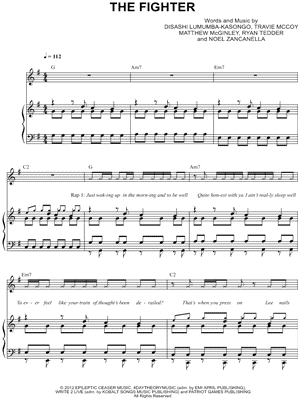 Gym Class Heroes - The Fighter - Sheet Music (Digital Download)
